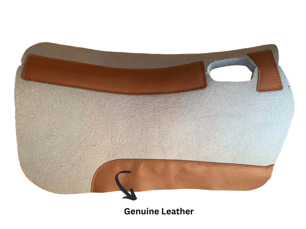 light gray saddle pad