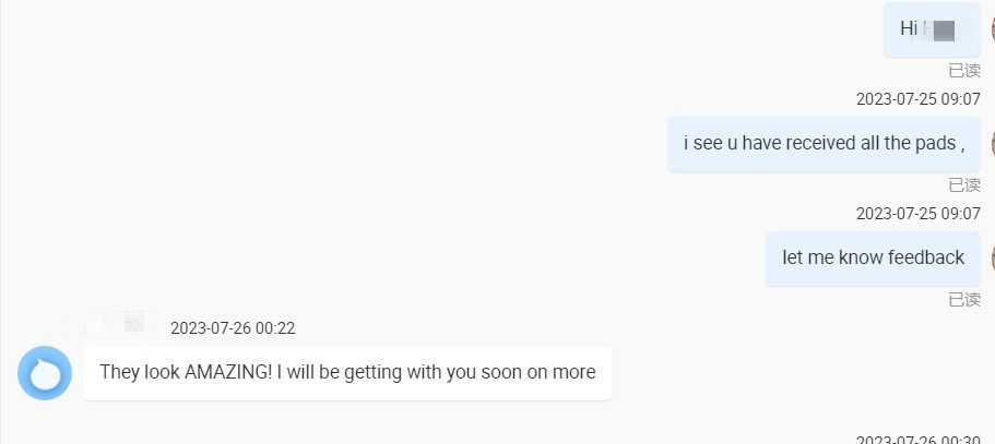 Buyer's feedback