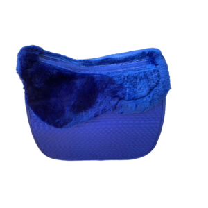 sheepskin dressage saddle pad blue