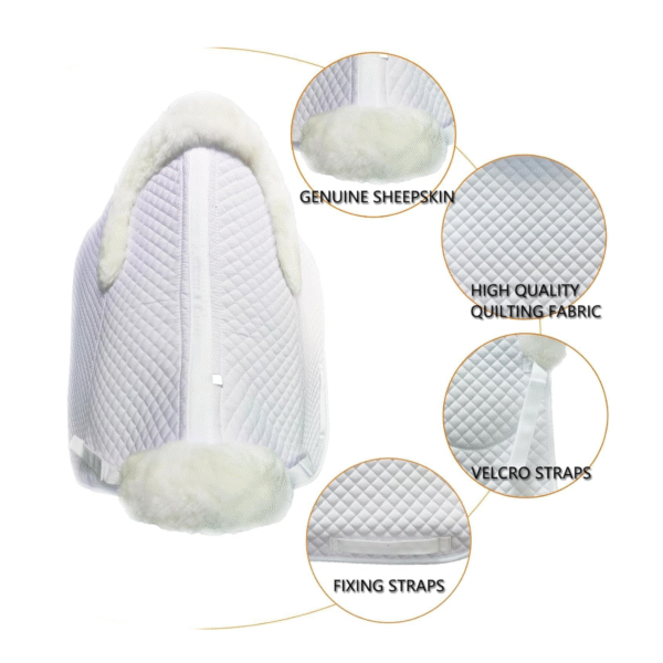 sheepskin dressage saddle pad white