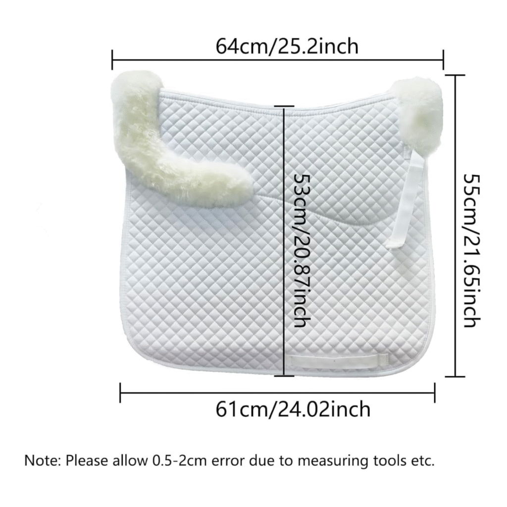 Sheepskin Dressage Saddle Pad White detail image