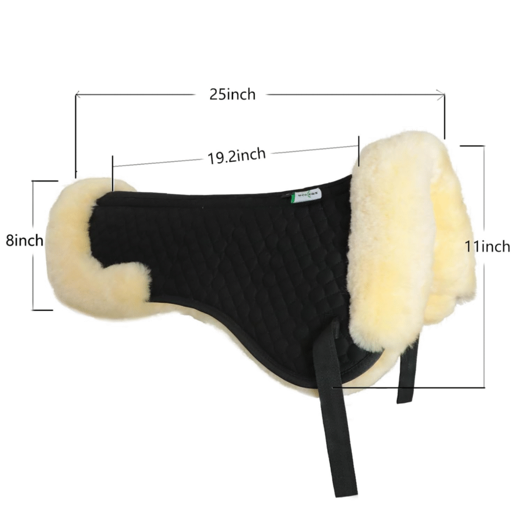 Horse Equipment Sheepskin Half Pad Beige detail image