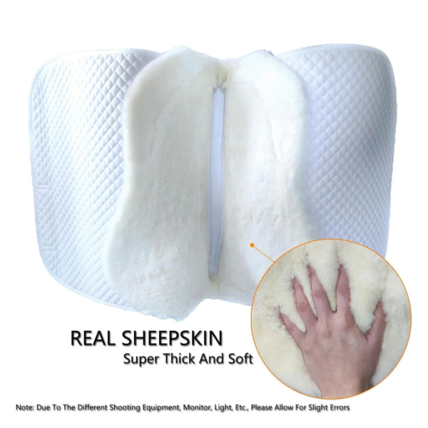 sheepskin dressage saddle pad white