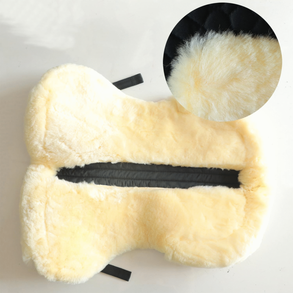 Horse Equipment Sheepskin Half Pad Beige detail image