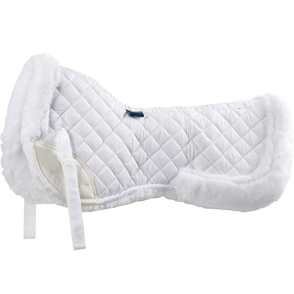 White Sheepskin Western Pad Horse Nummah Saddle Cloth