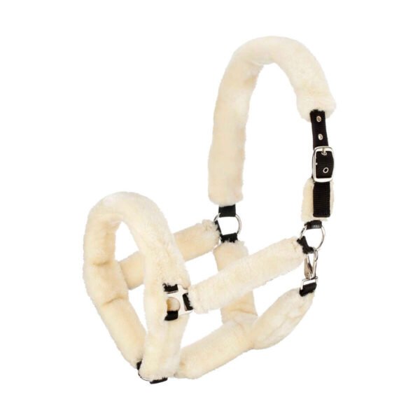 sheepskin headcollar 4 piece fluffy set covers natural / cream (copy)