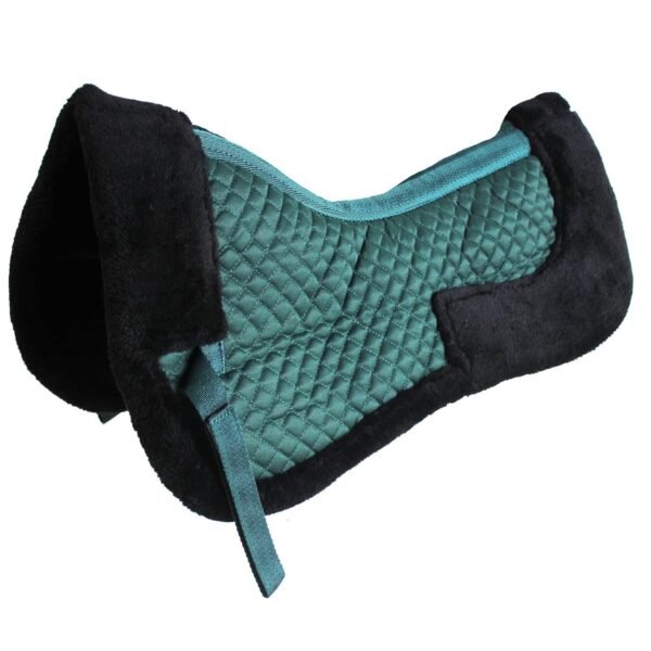 23" x 22" horse english saddle contoured quilted fleece lined half pad