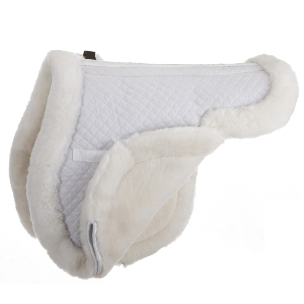 sheepskin all purpose fully lined saddle pad white