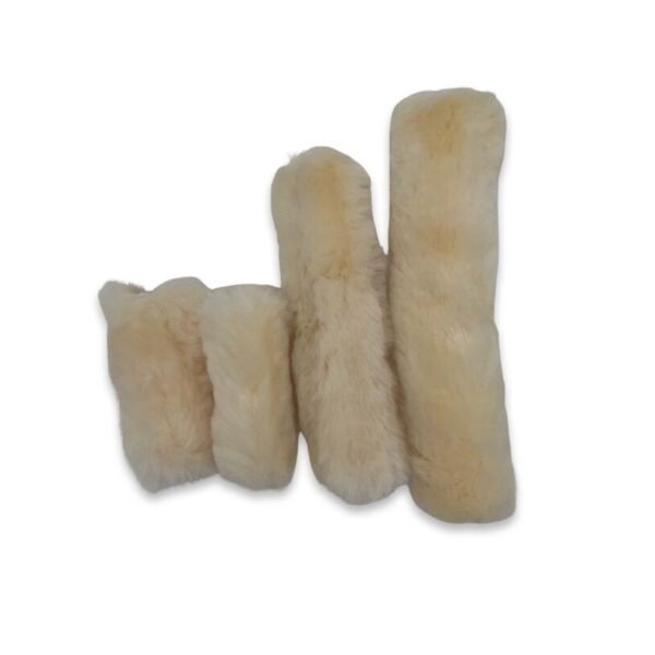 sheepskin headcollar 4 piece fluffy set covers natural / cream