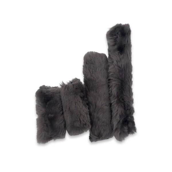 sheepskin headcollar 4 piece fluffy set covers grey