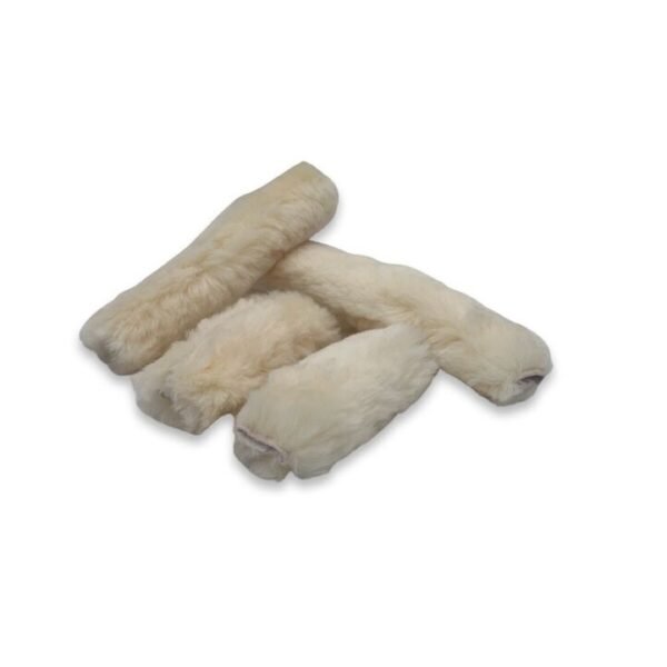 sheepskin headcollar 4 piece fluffy set covers natural / cream