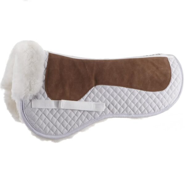 sheepskin classic suede top half saddle pad