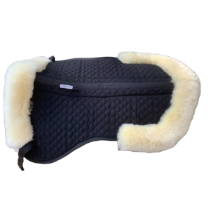 sheepskin half pad black