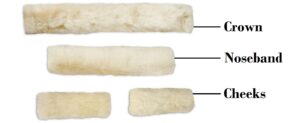 sheepskin headcollar 4 piece fluffy set covers natural / cream