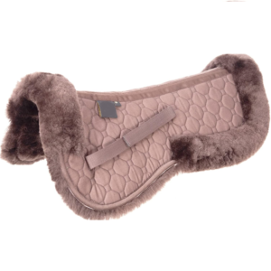 lambskin saddle pad with fur edge half pad fully lined