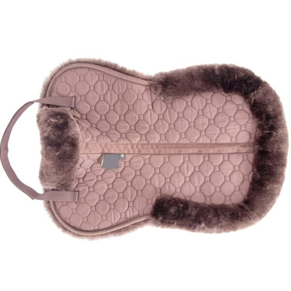 lambskin saddle pad with fur edge half pad fully lined