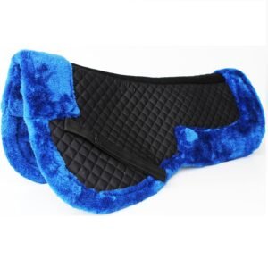 horse english quilted blue saddle half pad