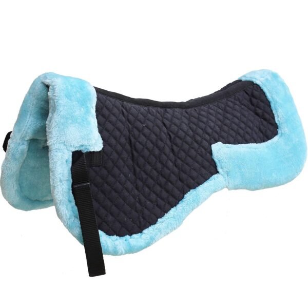 horse english quilted sea green saddle half pad