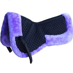 horse english quilted purple saddle half pad