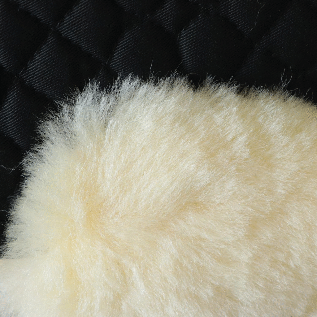 Sheepskin Dressage English Horse Saddle Pad Beige detail image