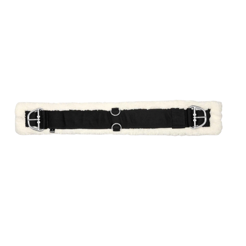 Horsewear Sheepskin Girth - Black/Natural detail image