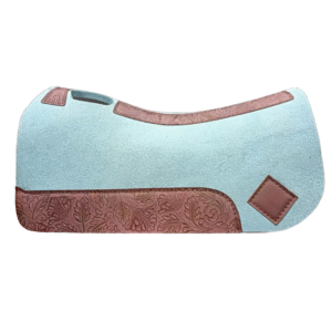 white saddle pad with black leather (copy)