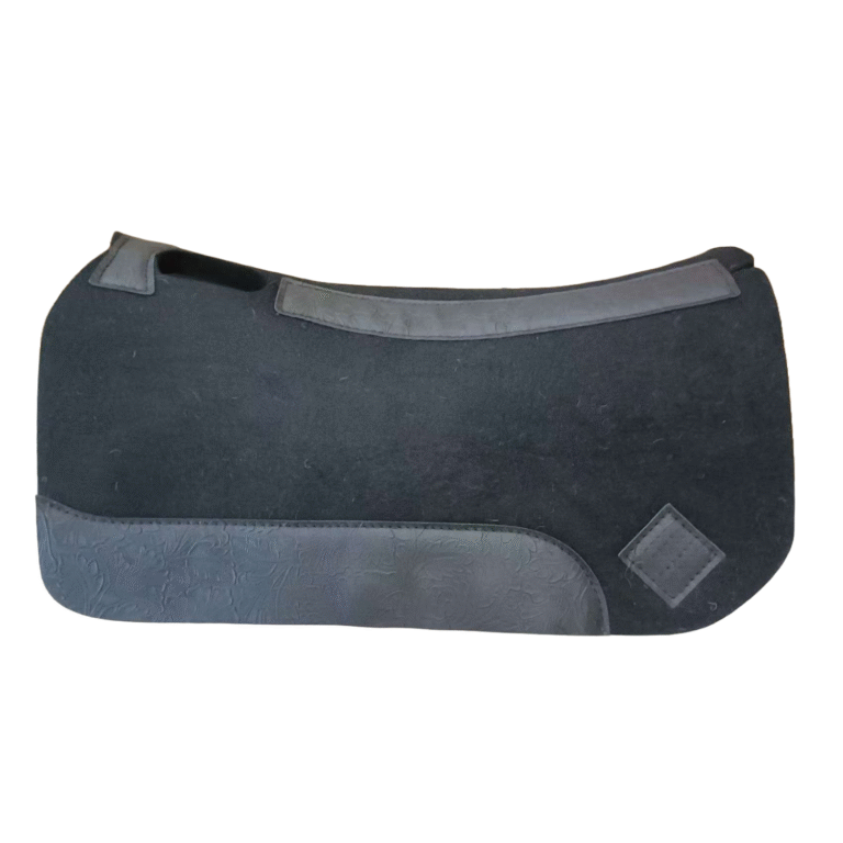 western jet black felt saddle pad