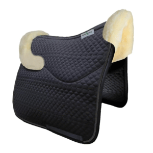 sheepskin dressage english horse saddle pad beige