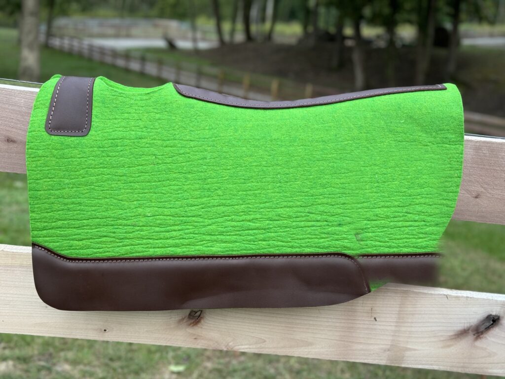 Lime Round Saddle Pad