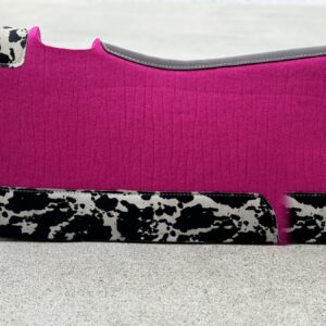 Pink Hair On Cowhide Black White Saddle Pad wholesale Saddle Pad product