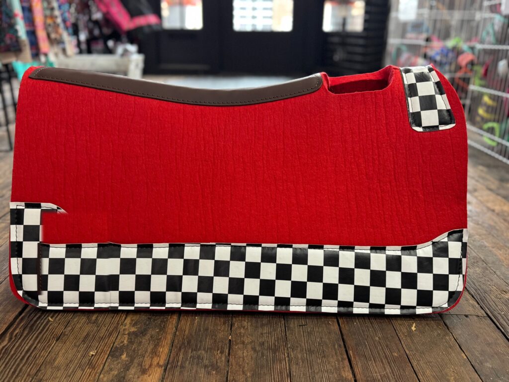 Red Checkered Saddle Pad